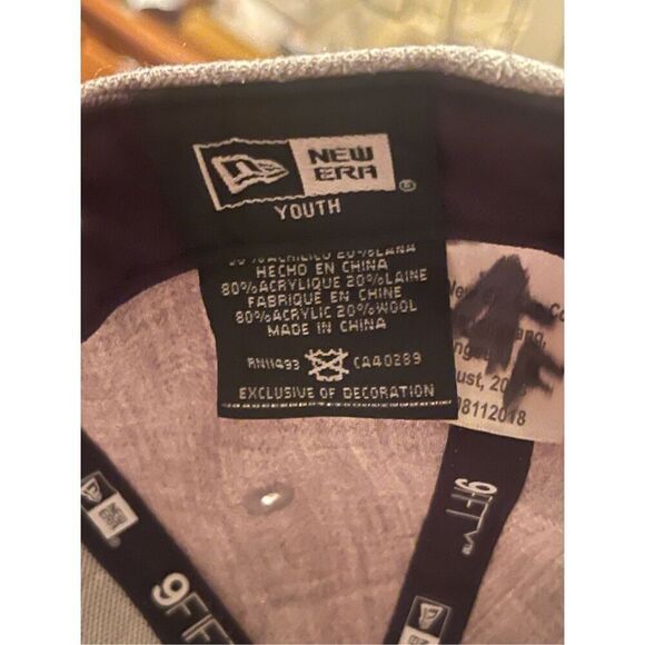 New Era Youth Tan Wool Blend NBA Utah Jazz 9Fifty Snapback Hat Adjustable - Picture 4 of 6